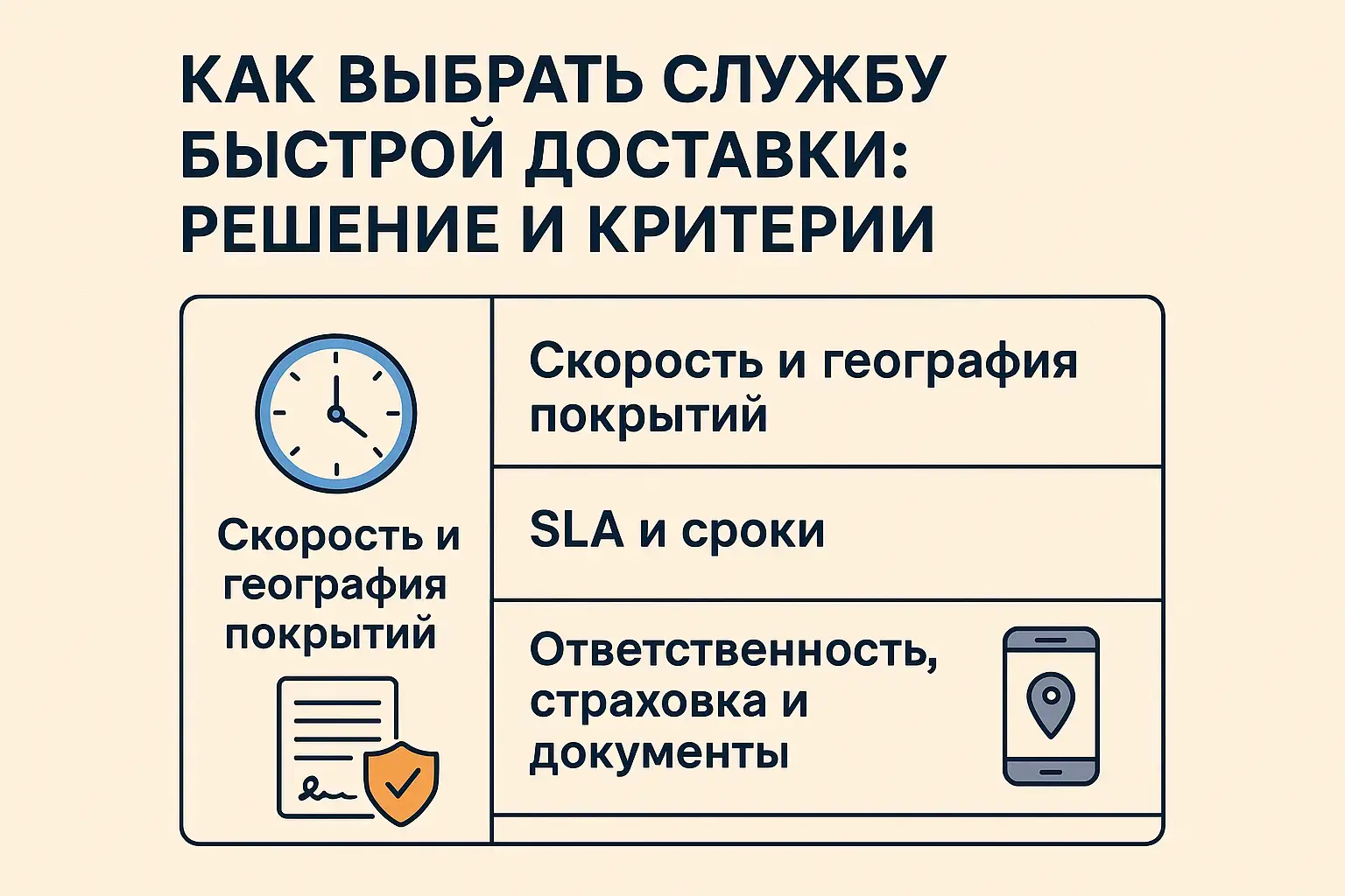 Как бизнесу выбрать службу быстрой доставки: чек-лист 2026 года