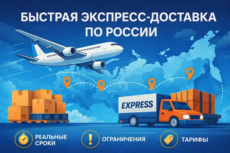 Быстрая экспресс-доставка по России: реальные сроки, ограничения, тарифы